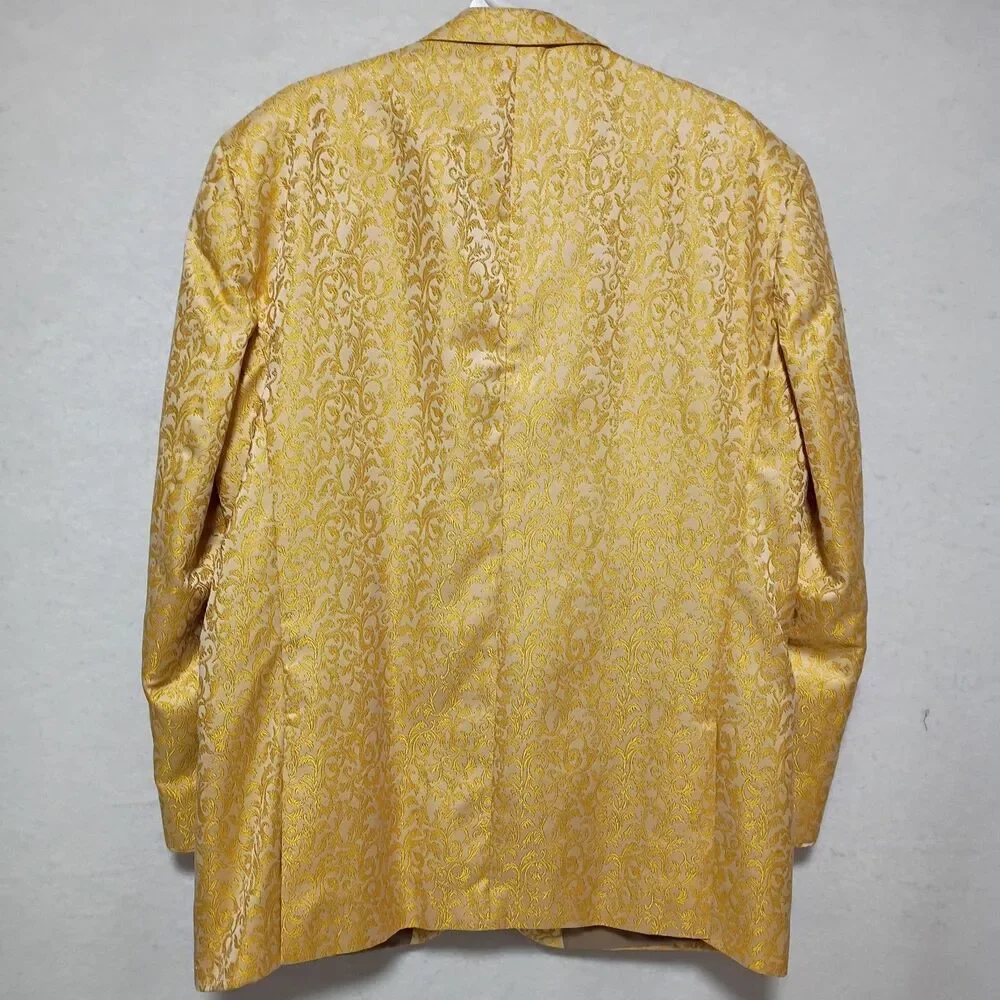 Jean Louis France Brocade Blazer Golden Yellow 48R